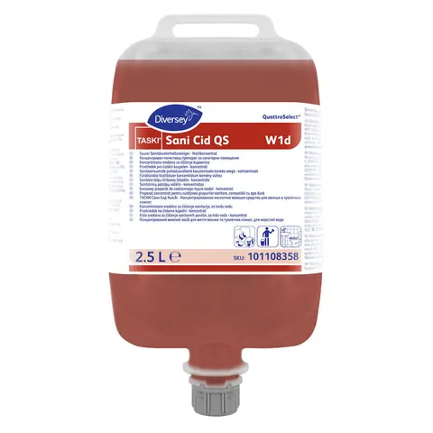 Taski Sani Cid QS W1d kwasowy preparat do codziennego mycia toalet, do systemu Quattro Select 2,5 L 101108358