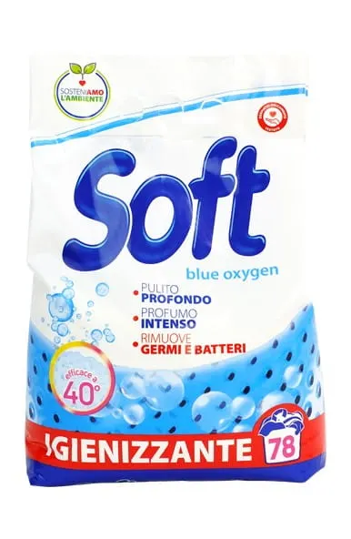 Soft Blue Oxygen - Proszek do prania z aktywnym tlenem - (3,9 kg - 78 p)