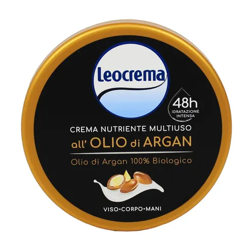 Leocrema - arganowy krem do ciała, rąk oraz twarzy z kwasami omega 3, wit. E i A (150 ml)
