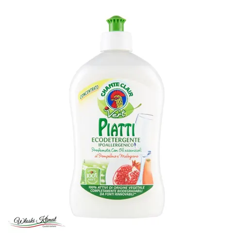 Płyn do mycia naczyń hipoalergiczny Grejpfrut z Granatem Pompelmo e Melograno Vert Chanteclair 500ml