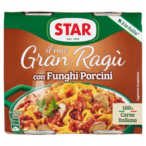 Star Gran Ragu Funghi Porcini - Sos z grzybami (2 x 180g)