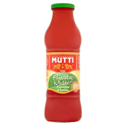 Mutti Passata Basilico - Przecier pomidorowy z bazylią (700 g)