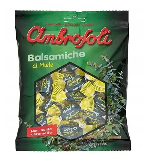 Ambrosoli Balsamiche - balsamiczne cukierki nadziewane miodem (135 g)