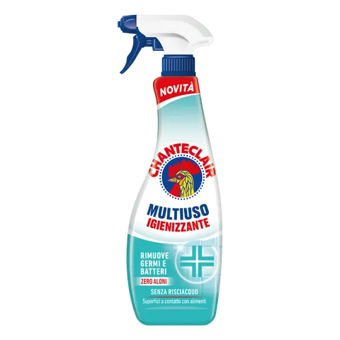 CHANTE CLAIR Multiuso Igienizzante Uniwersalny Płyn Dezynfekujący w Sprayu 625ml – Włoski Płyn do Powierzchni, Bez Smug, Bezpieczny dla Kontaktu z Żyw