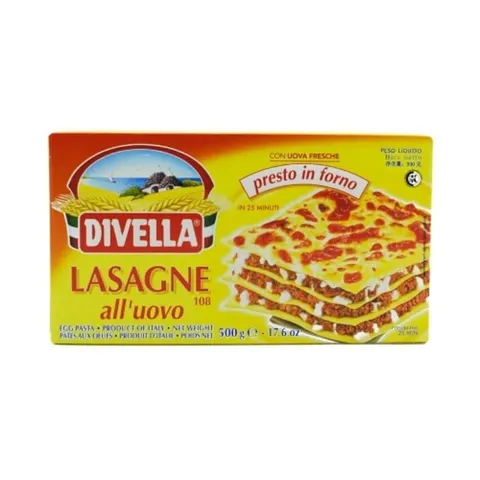 Divella Lasagne - Makaron jajeczny do lasagne (500g)