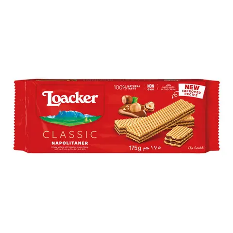 Loacker Classic Napolitaner - wafelki z kremem orzechowym (175 g)