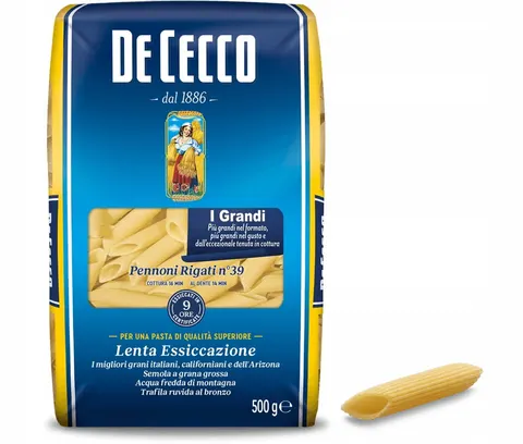 De Cecco Pennoni Rigati nr 39 - makaron rurki (500 g)