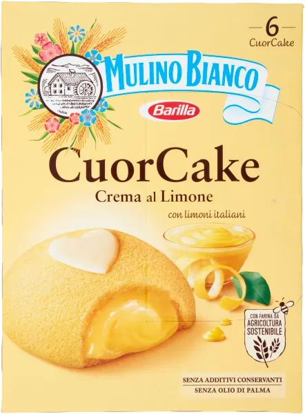 Mulino Bianco Cuor Cake Limone - ciasteczka z kremem cytrynowym (210 g)