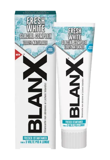Blanx Fresh White Glacial Complex - Wybielająca pasta do zębów Świeża Biel (75 ml)