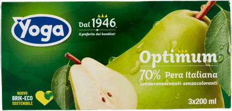 Yoga Optimum Pera - Sok gruszkowy (3 x 200 ml)