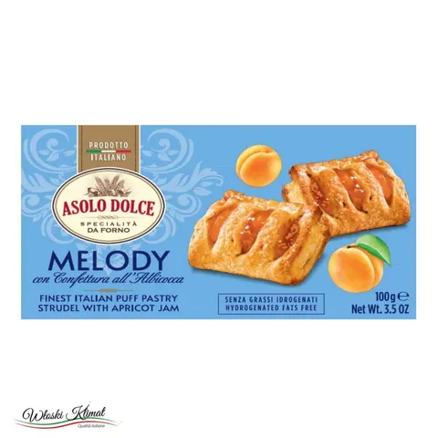 Asolo Dolce Melody - ciastka z dżemem morelowym (100 g)