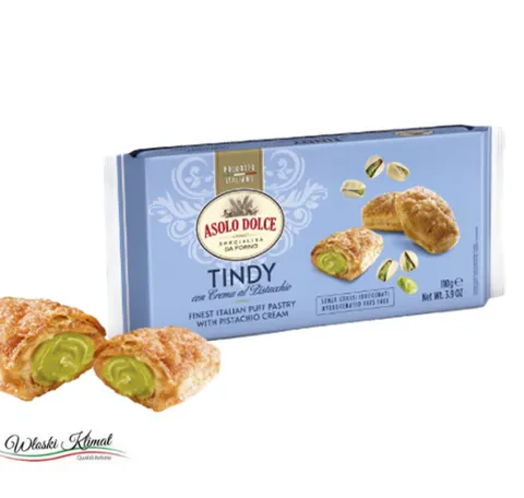 Asolo Dolce Tindy Pistacchio - ciastka z kremem pistacjowym (110 g)