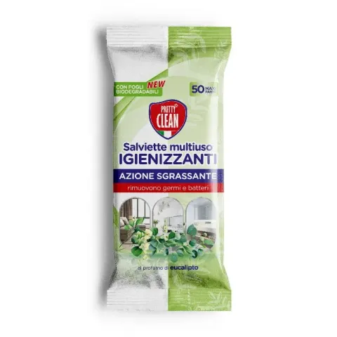 Liabel Pretty Clean Eucalipto - ściereczki chusteczki nawilżane do różnych powierzchni Eukaliptus (50 szt.)