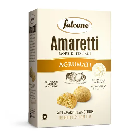 Falcone Amaretti Agrumati - ciastka kruche o smaku cytrusowym (170 g)