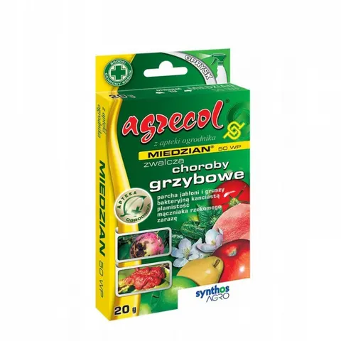 AGRECOL Miedzian 50 WP zwalcza choroby grzybowe i bakteryjne, 20 g