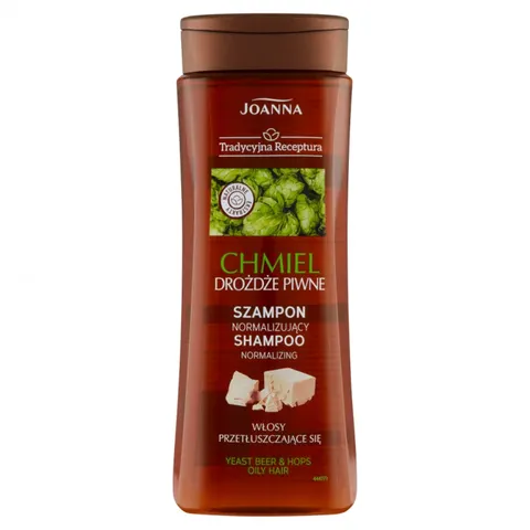JOANNA TRADYCYJNA RECEPTURA Szampon do włosów przetłuszczających się CHMIEL & DROŻDŻE PIWNE, 300 ml