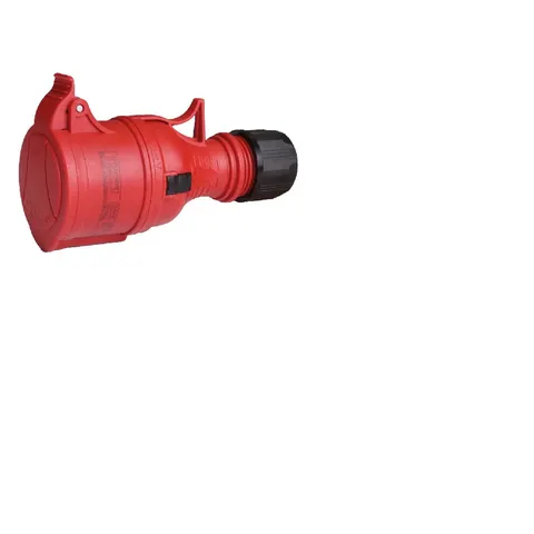 Gniazdo przenośne 32A 4P (3P+Z) 400V TWIST IP44 czerwone, GPP 32/4 Typ B; 921886 ELEKTROMET