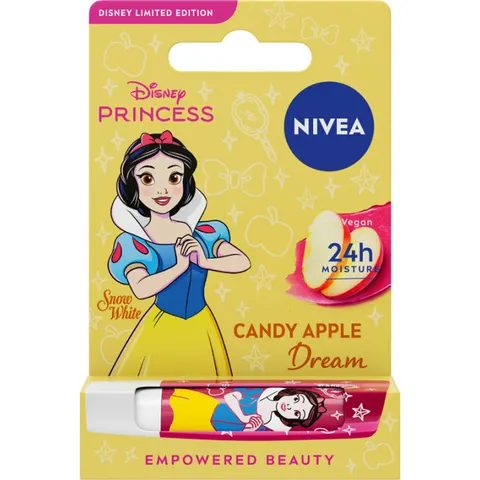 NIVEA CANDY APPLE DREAM DISNEY Pomadka nawilżająca ochronna wegańska 4,8 g