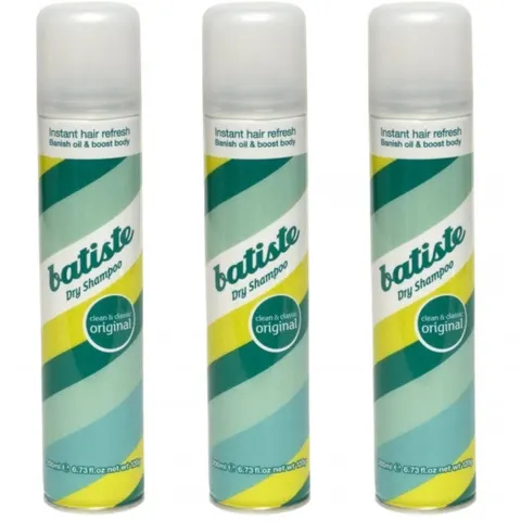BATISTE Suchy szampon do włosów ORIGINAL 200 ml, pakiet 3 szt.