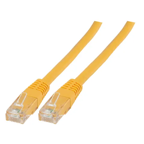 Kabel krosowy patchcord RJ45 U/UTP kat.6 PVC CCA żółty 2m; PC-6UTPPVC-YE2 securityNET