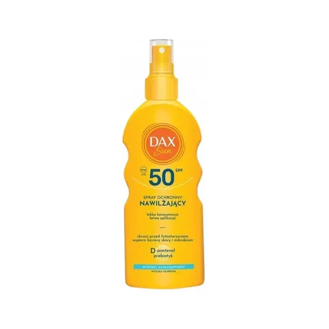 DAX SUN Spray ochronny SPF 50 Nawilżający TRANSPARENTNY ACTIVE, 200 ml