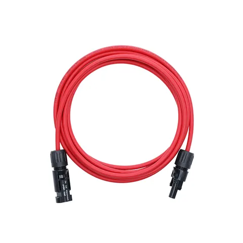 Przedłużka z złączami MC4 - kabel solarny KENO 6mm2 / czerwony / 3,8m