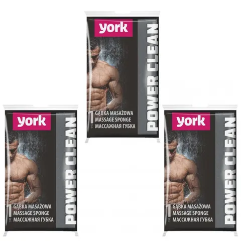 YORK Gąbka masażowa MOTYL, pakiet 3 szt