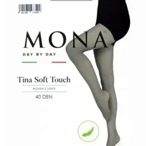 Rajstopy 40 den 2-S Czarny MONA Tina Soft Touch, 1 op