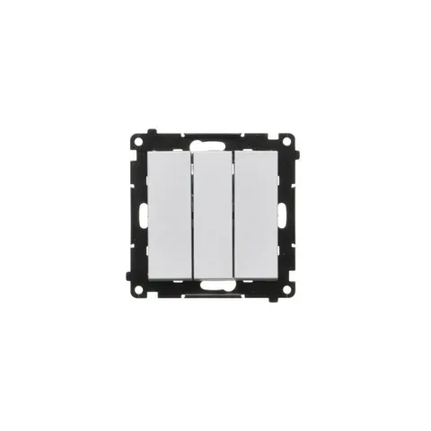SIMON55 Łącznik potrójny (moduł) 10 AX, 250 V~, szybkozłącza; aluminium mat