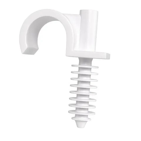 UCHWYTY TYPU RING, O 25, RURY PCV, PESCHEL, CU / BIAŁY, średnica wiertła O 8 (50szt.) - RING 25 W RING-25
