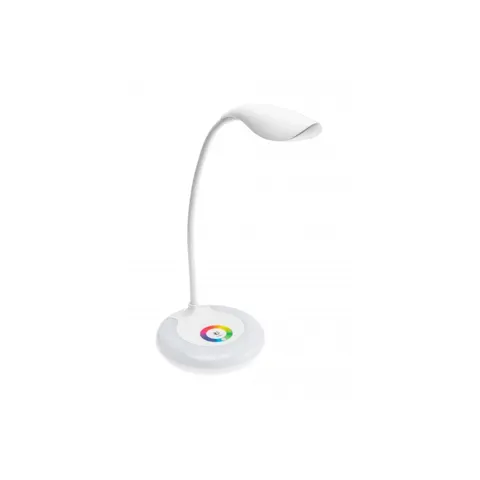 Lampka biurkowa GALACTIC LED, 5W, 240lm,5V DC, 4000K, podstawa RGB, ładowanie USB, biały