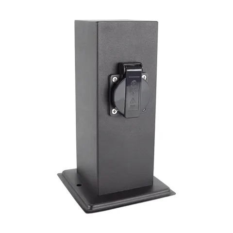 Gniazdo wtyczkowe PORT 22 2x230V D BLACK