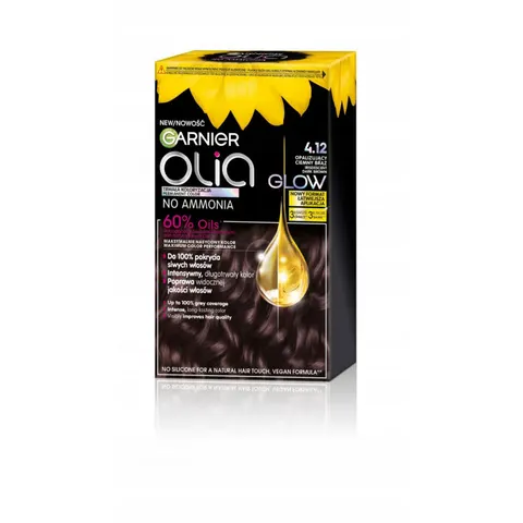 GARNIER OLIA Farba do włosów 4.12 DARK BROWN, 1 op