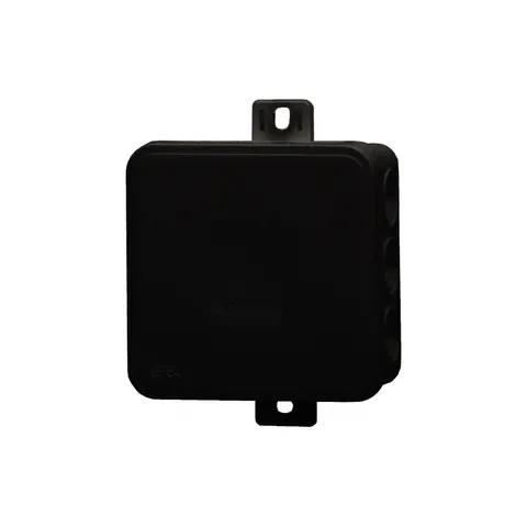Puszka herm.V6 term. 85x85x41 IP54, czarna-klik