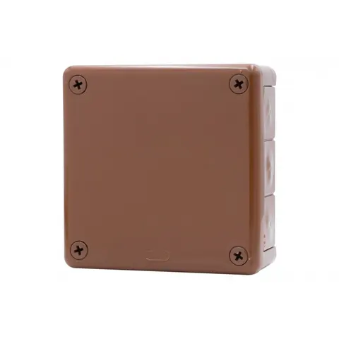 Puszka H55-L 118x118x46 IP55 12-wyl. brązowa