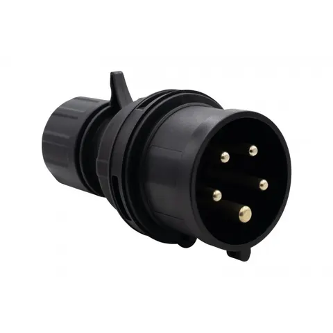 Wtyczka siłowa 16A 5p czarna IP44