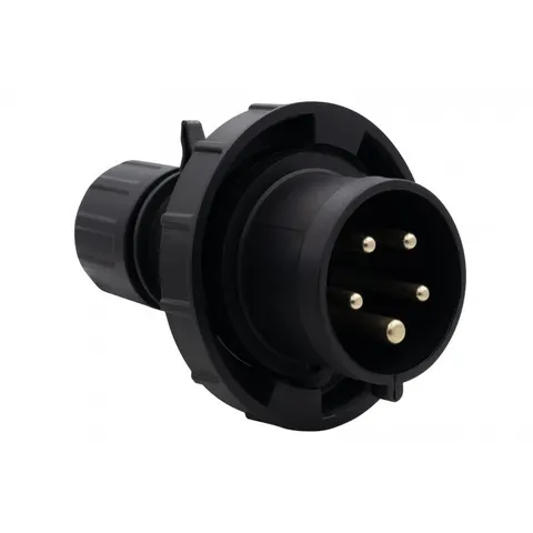 Wtyczka siłowa 16A 5p czarna IP67