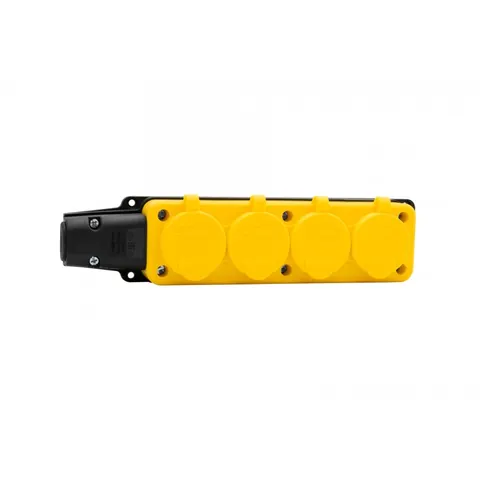 Listwa gumowa 4x230V 16A IP54 żółta