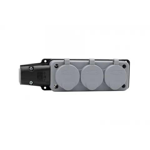 Listwa gumowa 3x230V 16A IP54 szara