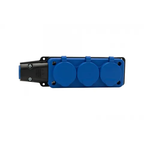 Listwa gumowa 3x230V 16A IP54 niebieska