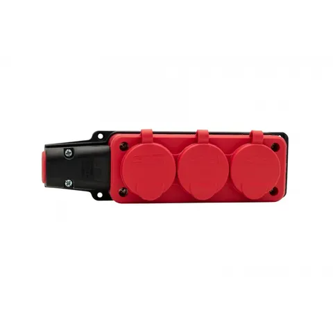 Listwa gumowa 3x230V 16A IP54 czerwona