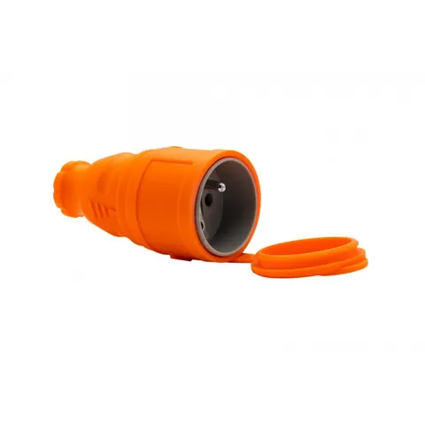Gniazdo gumowe NOVA 230V 16A IP44 pomarańczowe