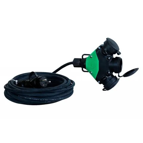 Przedłużacz OW 3x1,5 - 15m /wtyczka+rozgałęźnik/