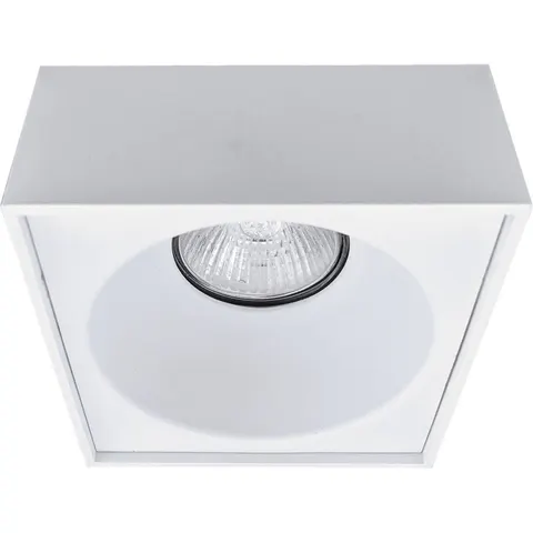 ANGUS-S White - Oczko (komponent) kwadrat aluminium