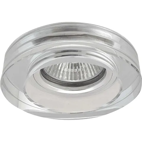 GLASS HIGH PEARL-R - Oczko (komponent) okrągłe szklane / akryl