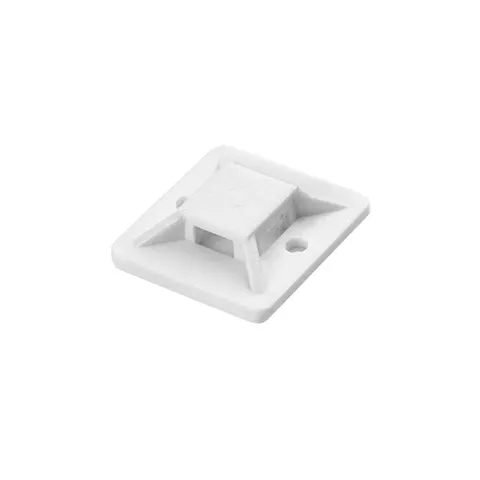 Uchwyt opaski kablowej, samoprzylepny, 20x20mm, biały, (10 szt.)