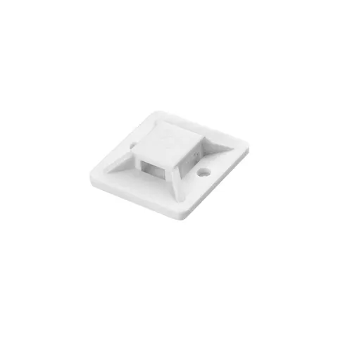 Uchwyt opaski kablowej, samoprzylepny, 30x30mm, biały, (10 szt.)