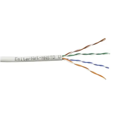 Kabel teleinformatyczny skrętka U/UTP kat.5e 350MHz drut szary, szpula 305m; K/EMITERNET-UTP5EPVC-STD.