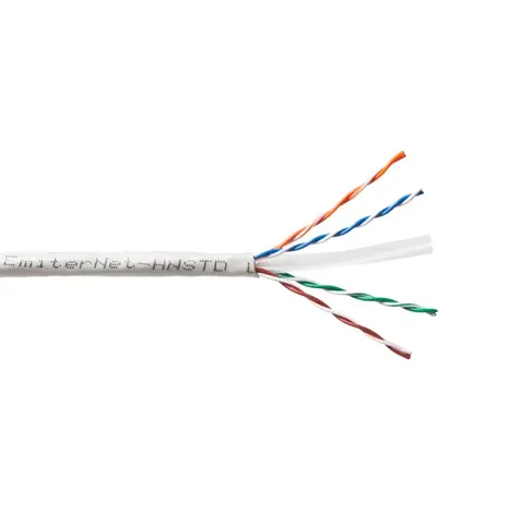 Kabel teleinformatyczny u/UTP kat.6 450MHz drut szary, szpula 305m; K/EMITERNET-UTP6PVC-STD.