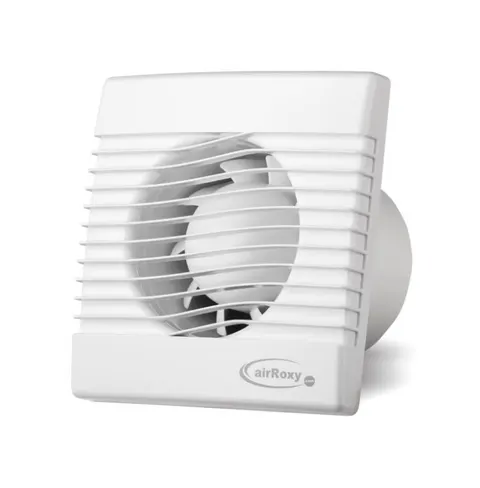 Wentylator ścienny fi 100mm 104m3/h 39dB 15W wer. z wyłącznikiem czasowym, pRim 100 TS; 01-003 AIRROXY